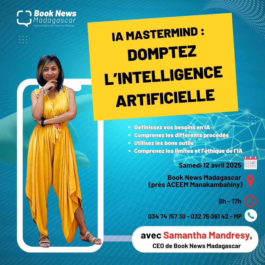 🎯 IA Mastermind, c’est la formation qui vous guide de A à Z pour exploiter pleinement le potentiel de l’IA, de manière éthique et efficace!
📆 Ne manquez pas cette opportunité ! Rejoignez-nous et devenez un véritable Maître de l’IA. 🔥💡
✅Inscriptions ouvertes
✅Places limitées