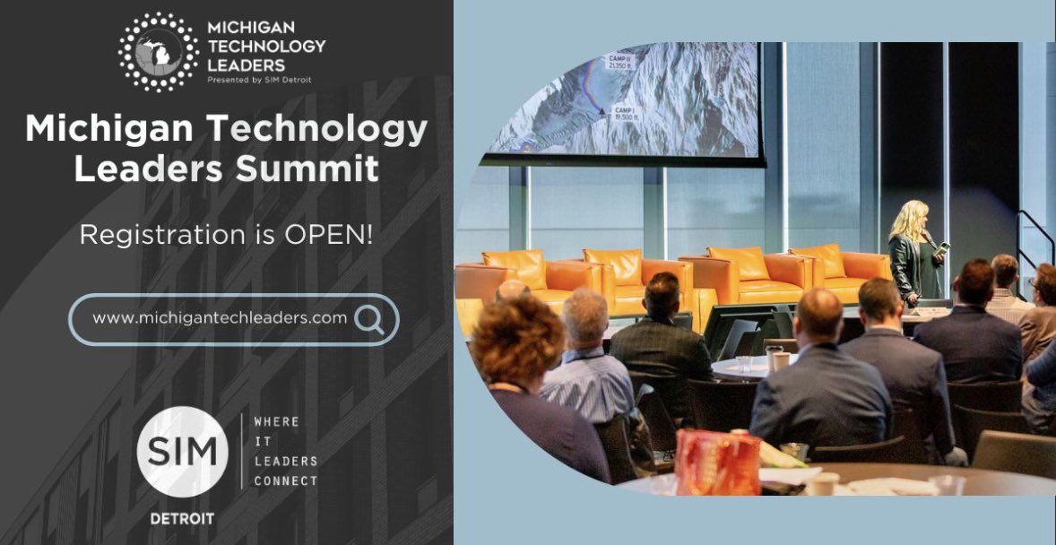 We’re less than 30 days away from the most impactful one-day technology leadership summit in Metro #Detroit.  Don’t let this moment pass you by! ⏰

Registration is filling up fast &amp; a few sponsor opportunities remain for the michigantechleaders.com summit on April 10th.