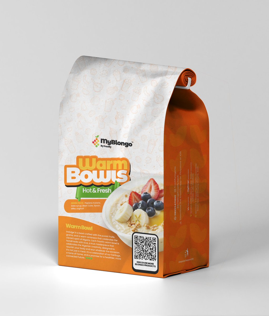 With 5,000, you get Frootify warm bowl package that contains 

Pap Parfait 
Akara
Honey or Date
Spoon

Your #iftar should reflect your commitment to your health and we're here for you every step of the way