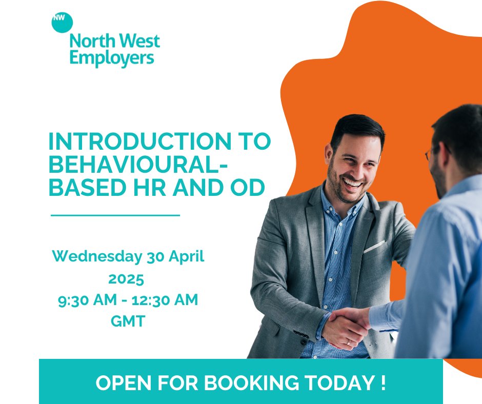 Learn how behavioural insights can boost workplace performance &amp; wellbeing! Join our "Intro to Behavioural-Based HR &amp; OD" session !

Sign up now by visiting Introduction to Behavioural-Based HR and OD - NW Employers

#HR #Leadership #WorkplaceWellbeing