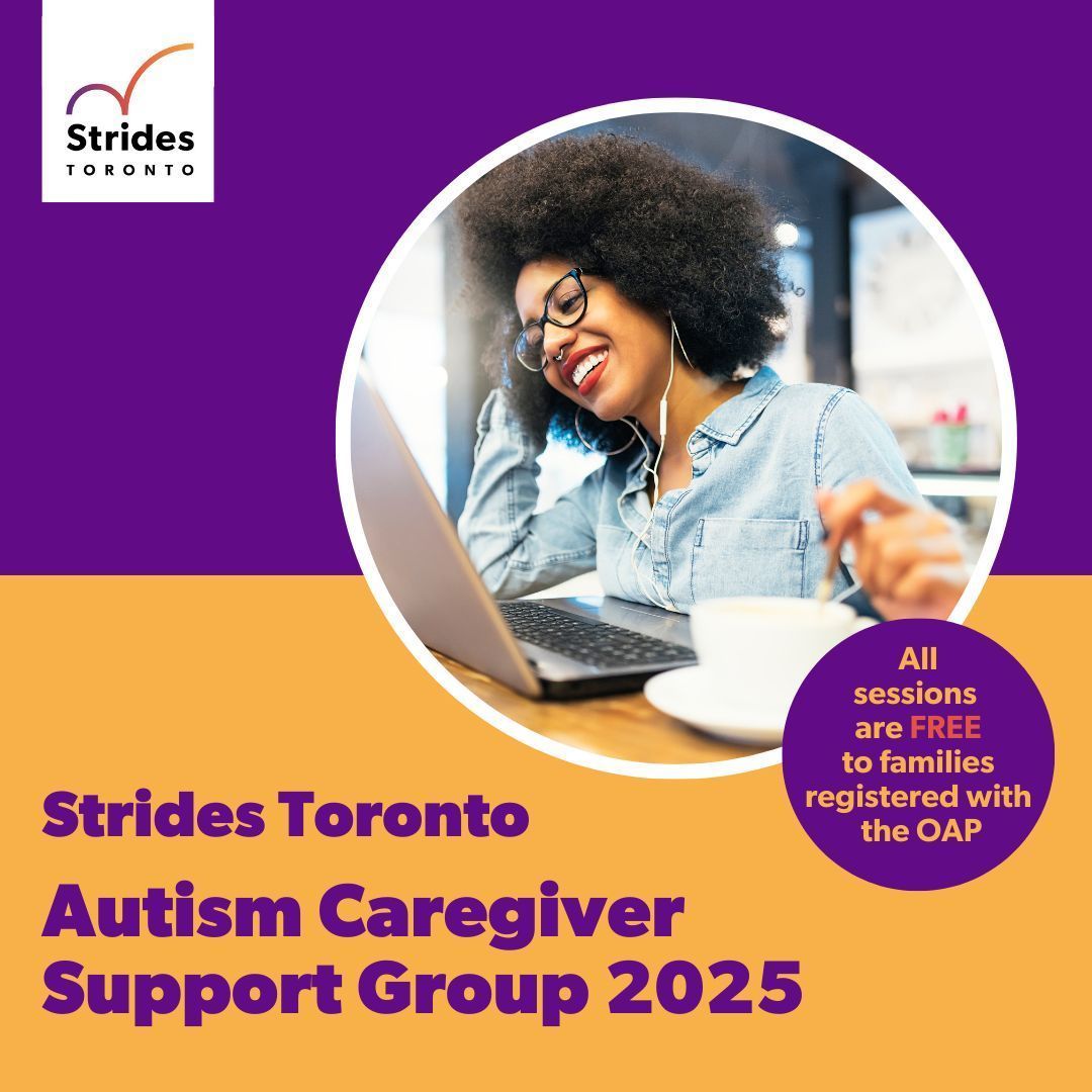 stridesTO's tweet image. The next 2025 Autism Caregiver Support Group session is on Thurs, March 20, 2025. 💻 This group will meet virtually one Thursday each month from January-June 2025. Join us for any session or all of them. Sign up at go.stridesto.ca/csg.2025-1 #StridesTO #AutismAcceptance #Parenting