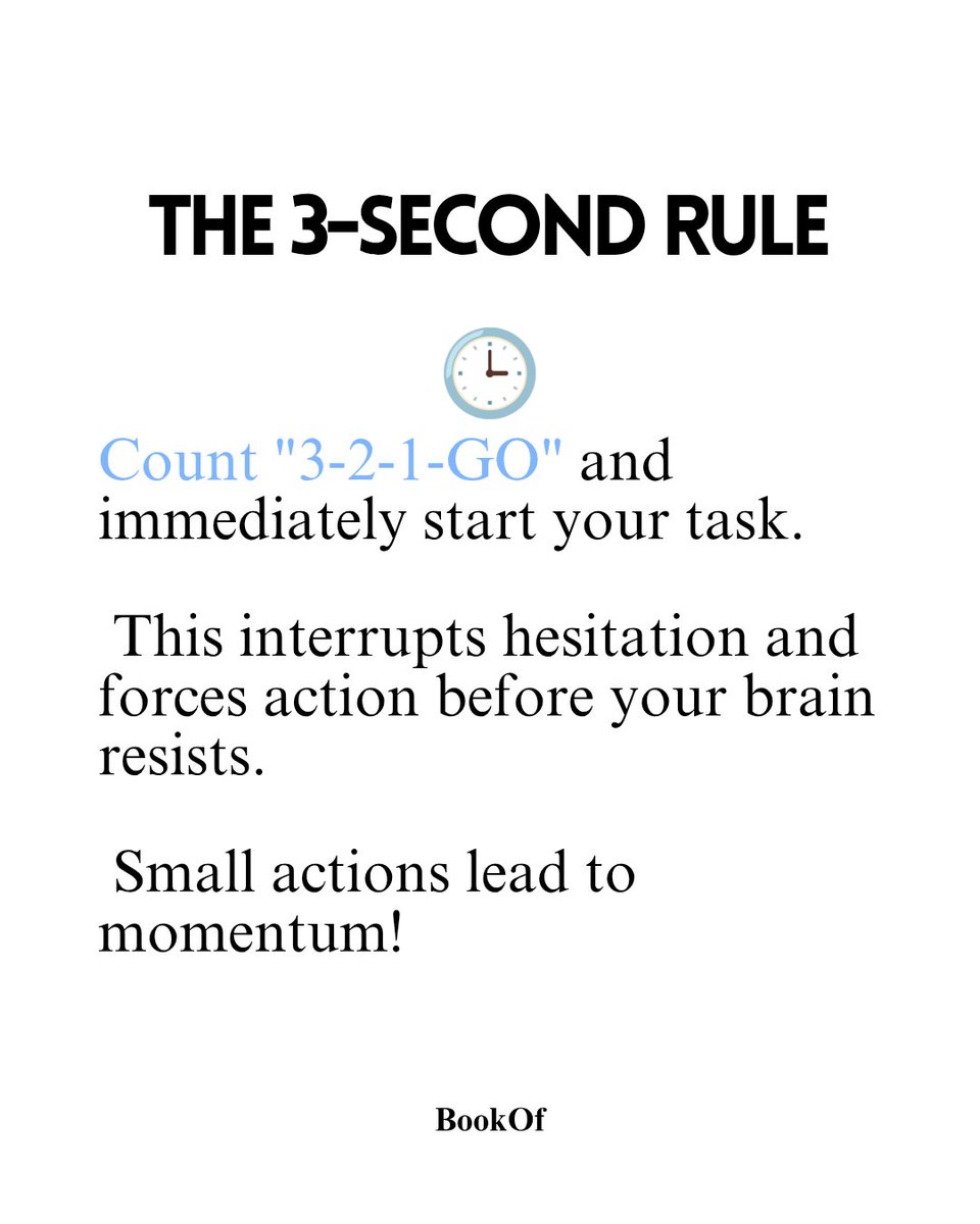 BookOfyoU01's tweet photo. 🚀 No more "I’ll do it later!" 🚀
We all procrastinate, but the key is taking control. 💪 Use these simple tricks:
🔹 The 3-Second Rule – Count down and just start!
🔹 The 2-Minute Rule – If it’s small, do it now.
🔹 Block distractions &amp; break tasks into small steps. https://t.co/8d7h8Rh7o5