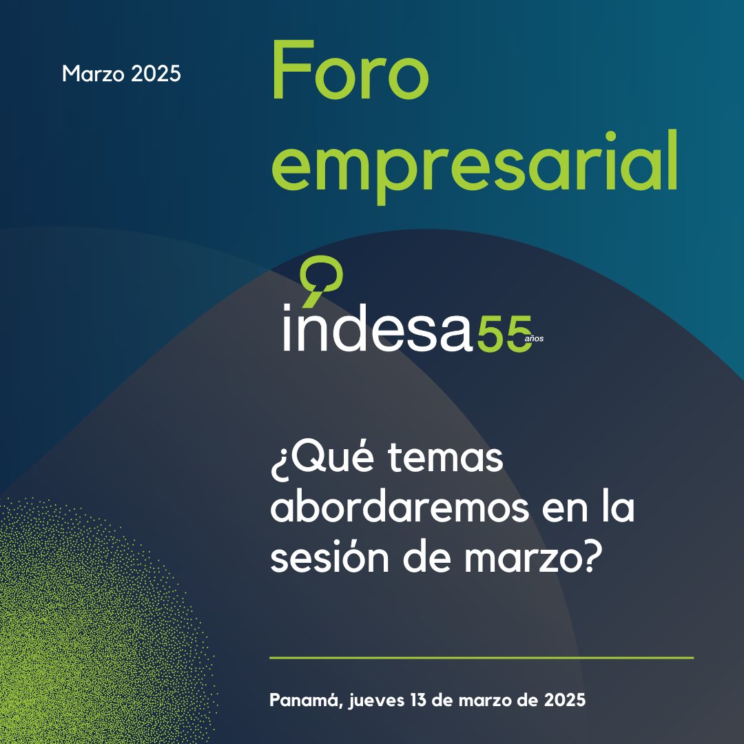 indesacapital's tweet image. 📢 Sesión de marzo 2025 del Foro Empresarial INDESA:
🌎 Financiamiento: perspectivas
🔹 En la segunda intervención:
1️⃣ Aranceles en EE.UU.
2️⃣ Una visión estratégica desde el IMAX del Canal
3️⃣ Desafío fiscal
📅 ¡Los esperamos!
#economía #financiamiento #comerciointernacional