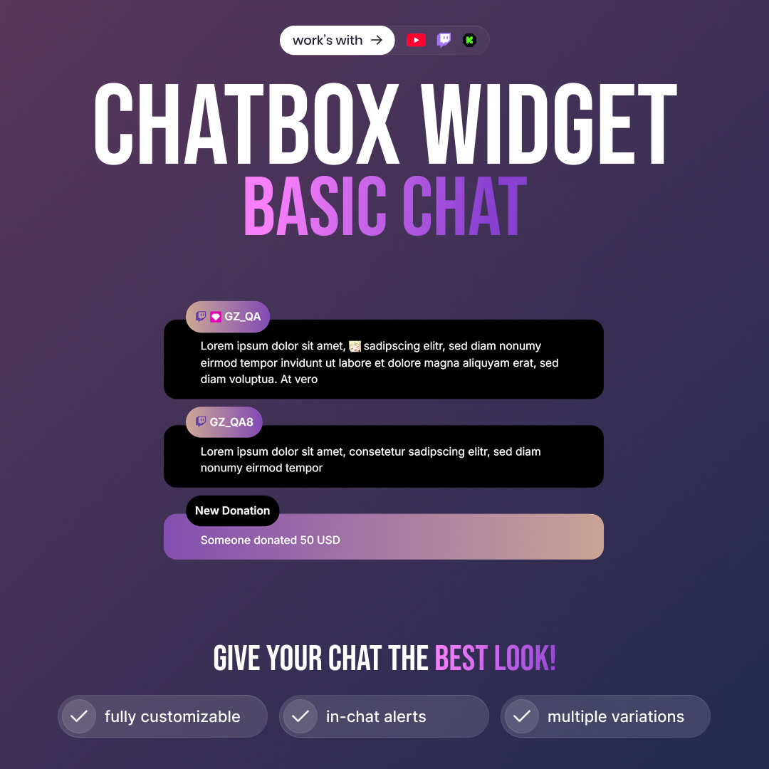 🎯 NEW: FREE customizable Chat Widget for Twitch, YouTube &amp; Kick! 

Show all chats in one place, plus highlight followers, subs, and more! 

Connect with your community across platforms — bring them all together! 💬 

store.own3d.pro/category/live-…