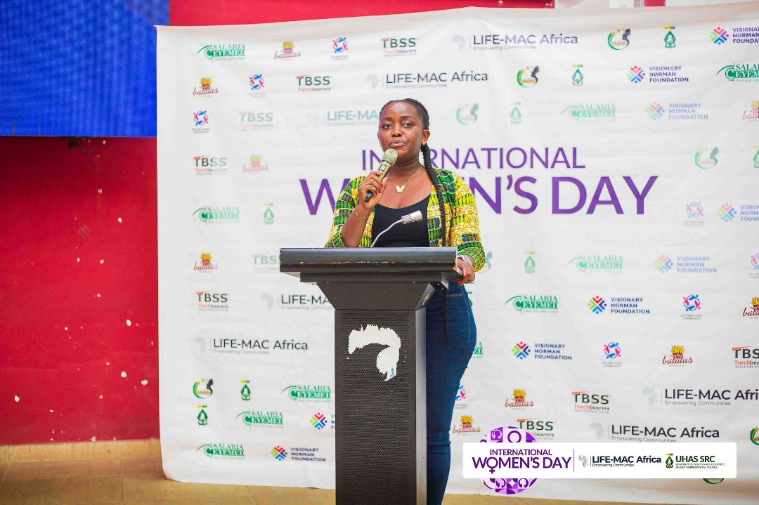 LifeMacAfrica's tweet image. During #IWD2025, Ms. Korleki Setor Akpey shared powerful insights on leadership: "Everybody is a leader." Step up, embrace challenges &amp;amp; lead from anywhere!  

#AccelerateAction #LifeMacAfrica #UHASSRC #LMC #SalariaEyeMed #TBSSGh #Batatas #VisionaryNormanFoundation