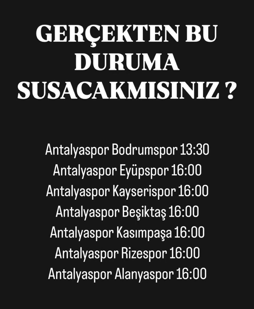 Antalyaspor’da taraftar sayısında neden düşüş var hep beraber görüyoruz. Buna sessiz neden kalınıyor anlamıyoruz ve tekrar soruyoruz 

GERÇEKTEN BU DURUMA SUSACAKMISINIZ?