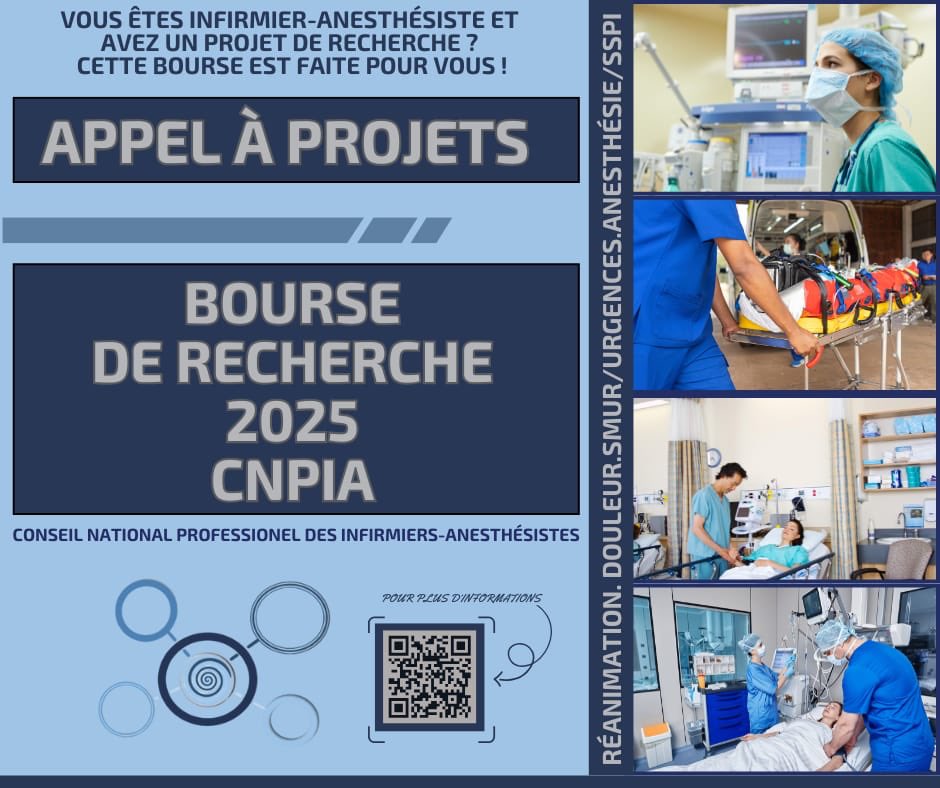 CNPIA (@cnp_ia) on Twitter photo Nous lançons l’édition 2025 de l’appel à projets de recherche CNPIA à destination des IADE quel que soit leur champ d’activité. Les modalités et le dossier à compléter sont disponibles en suivant le QR code figurant ci-dessous.
Date limite de dépôt des dossiers: 30/6/25 Nous lançons l’édition 2025 de l’appel à projets de recherche CNPIA à destination des IADE quel que soit leur champ d’activité. Les modalités et le dossier à compléter sont disponibles en suivant le QR code figurant ci-dessous.
Date limite de dépôt des dossiers: 30/6/25