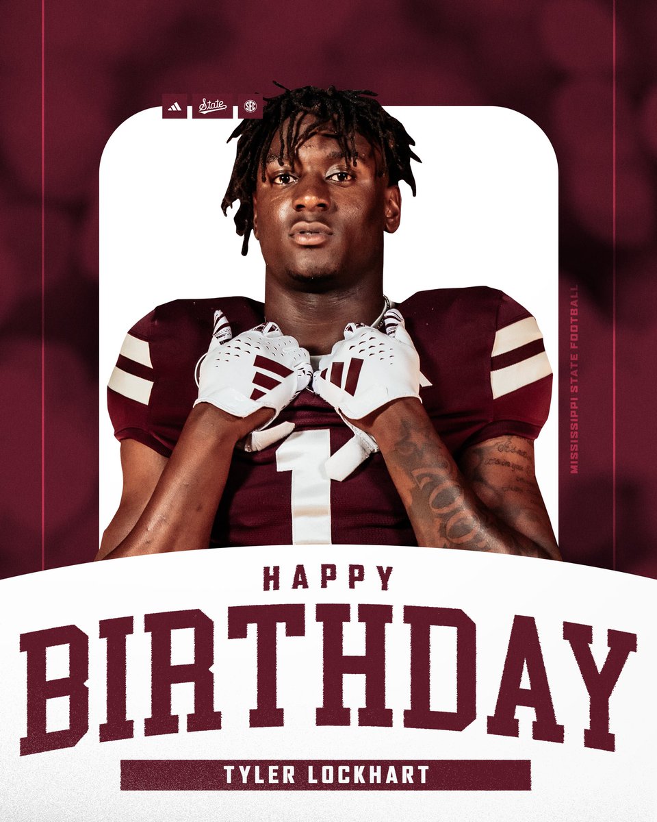 Mississippi State Football (@hailstatefb) on Twitter photo Bulldog Family, help us wish our guy <a href="/_TylerL_12/">⭐️Tyler⭐️⭐️Lockhart⭐️</a> a very Happy Birthday!
#HailState Bulldog Family, help us wish our guy <a href="/_TylerL_12/">⭐️Tyler⭐️⭐️Lockhart⭐️</a> a very Happy Birthday!
#HailState