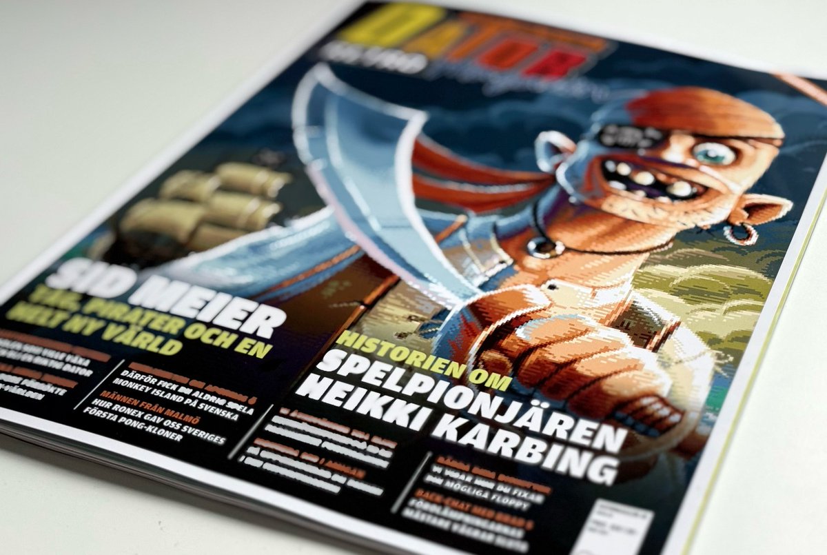 j_ljunggren's tweet image. I had the honor of design and create the artwork for the new issue of @datormagazin Retro that just came out.
The magazine is about old computers, like #c64 #commodore64 in Sweden.
datormagazin.se
#pixelart #art #pirate #magazine #CoverArt