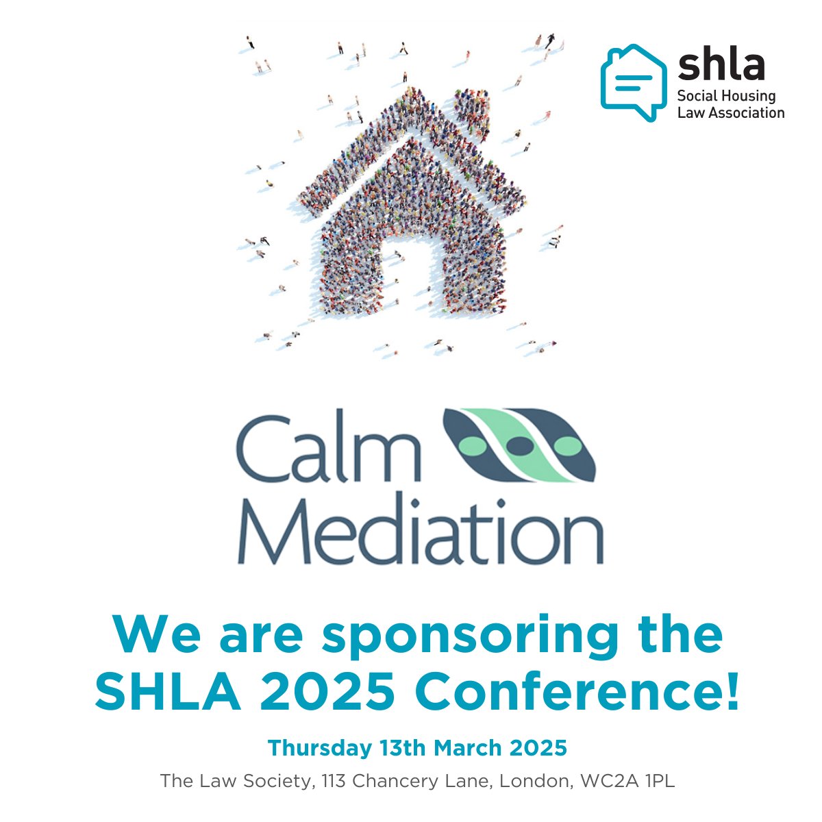 Looking forward to Calm Mediation joining us as an Exhibitor Sponsor at #SHLAConference2025 tomorrow! Visit their stand to learn how they support dispute resolution through mediation, conflict coaching &amp; training. See you at The Law Society, London!