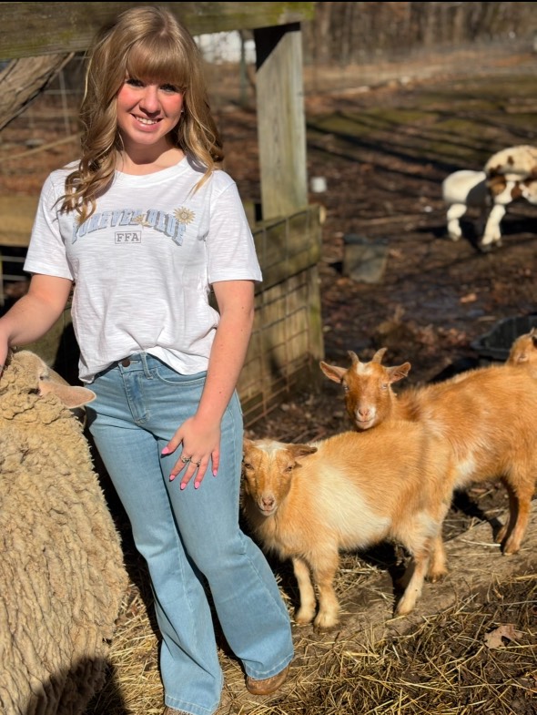 NationalFFA's tweet photo. Living her best goat life! 🐐💙 #FFA #GoatGoals https://t.co/mlJd0dreWI