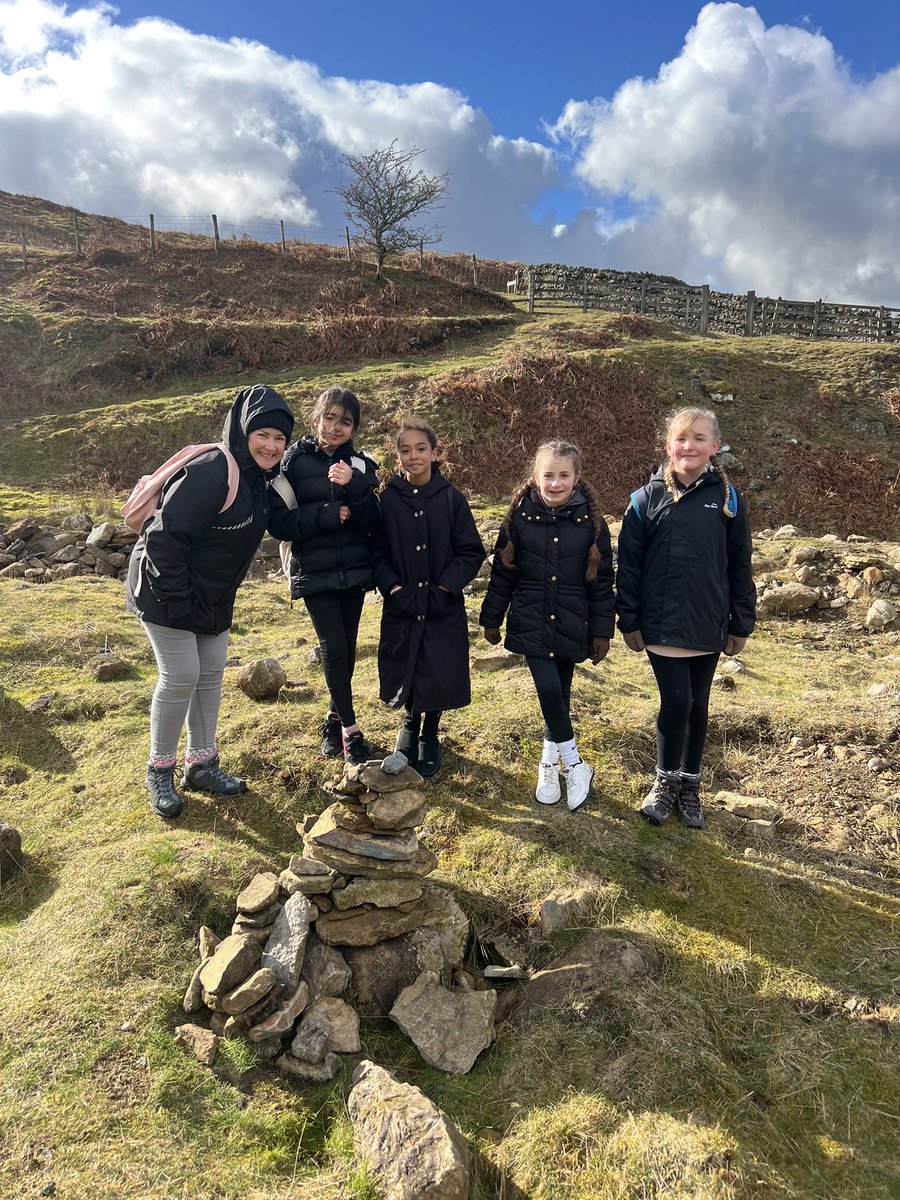 We’ve been creating rock towers and finding fossils.