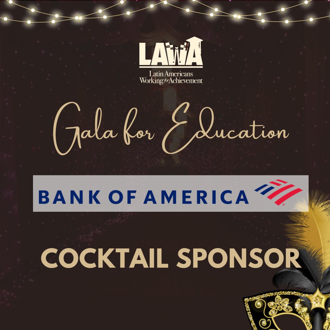 Thank you Bank of America for sponsoring our Gala for Education 2025. Just a heads up – ticket sales will be available until TODAY! Our event is nearly sold out, so be sure to secure your tickets today! Purchase tickets: ow.ly/I8fp50VbTlk