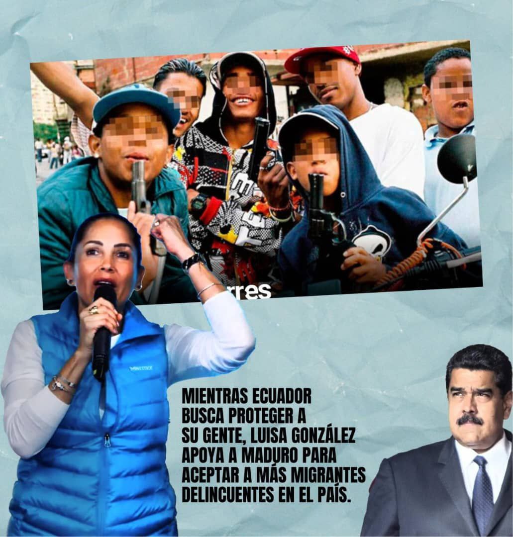 val3r14tt's tweet photo. Con @LuisaGonzalezEc en el poder, el miedo se apodera de Ecuador. Devolver el estatus a los venezolanos es una invitación al desastre. #NuncaMas https://t.co/YSmOU4z46u