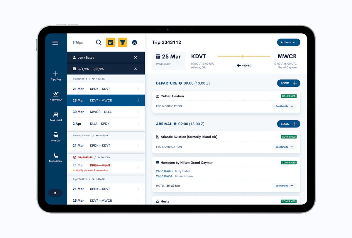 FlightBridge's tweet image. Headed to NBAA's Schedulers &amp;amp; Dispatchers Conference? Visit us at Booth 108 for a look at what's next for the mobile app, our new integration with @JetInsight, and real-time pricing and availability for @GoRentalsUSA bookings in FlightBridge.

flightbridge.as.me

#SDC2025