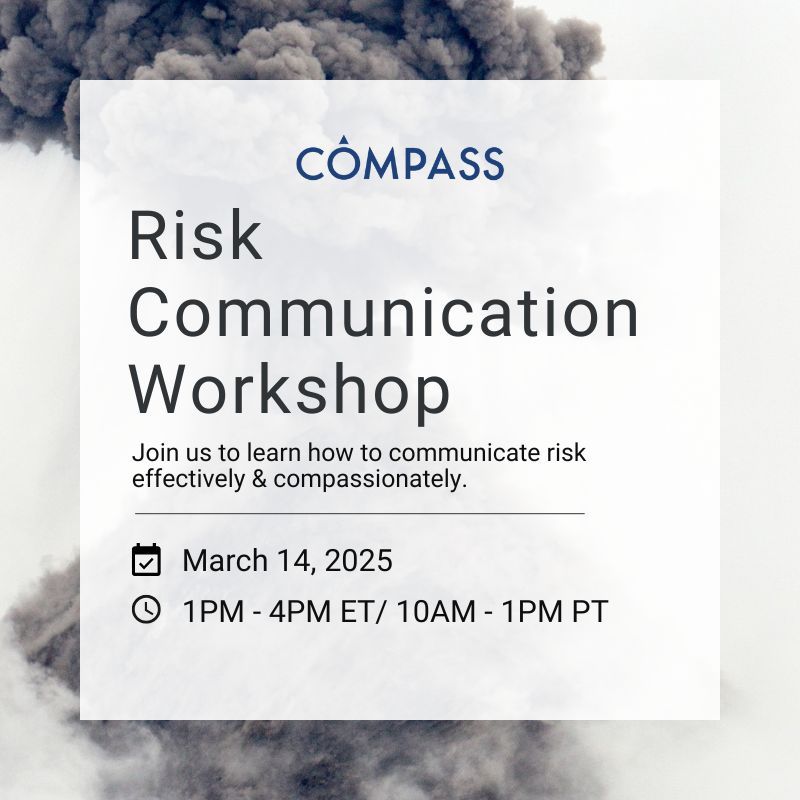COMPASSscicomm's tweet image. 🌟 Upcoming Workshop: Intro to #RiskComm 🌟

This 3-hour session includes: 
🧠  The science behind how people process risk 
📝 Tips for creating a riskcomm plan 
✍️ Crafting effective messages 
🤝 Peer &amp;amp; trainer feedback 

🗓️ Join us this Friday 3/14: compassscicomm.org/event/introduc…