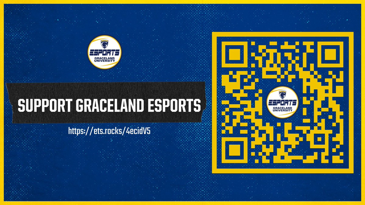 Please Support Graceland Esports! 🎮💙 

Your donation helps fund our facility upgrades, travel expenses, and allows our students represent GU at the highest level. 

Scan the QR code or visit the link below to contribute and be part of our journey! #WeAreGraceland