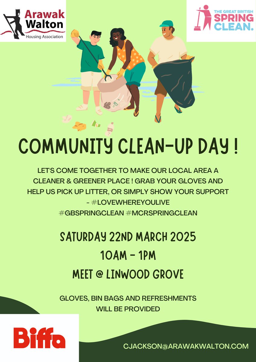 Come and join the clean up! #gbspringclean #mcrspringclean