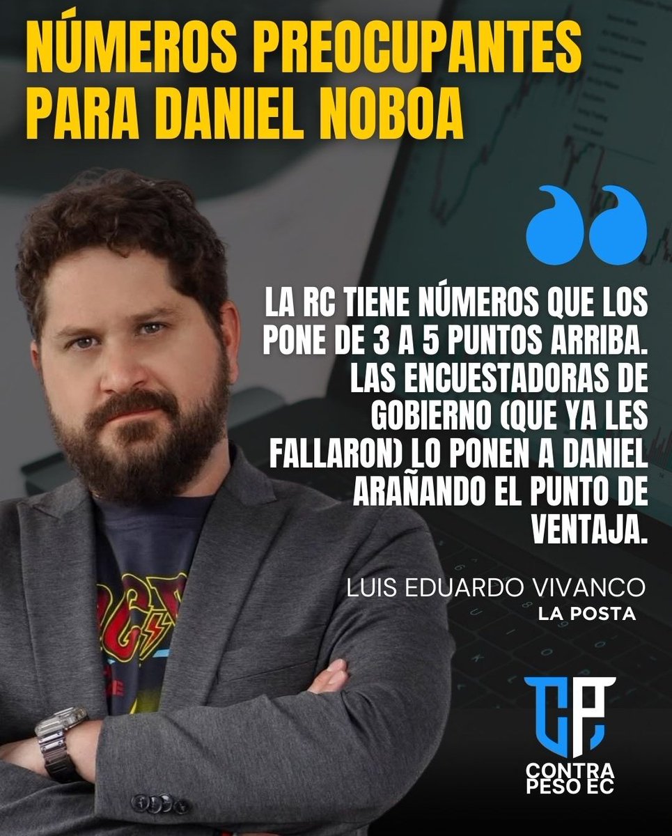 ContraPeso_Ec's tweet image. 🔴𝗖𝗔𝗥𝗢𝗡𝗗𝗘𝗟𝗘𝗧 𝗣𝗥𝗘𝗢𝗖𝗨𝗣𝗔𝗗𝗢 ‼️Según periodista de La Posta, prensa crítica del "correísmo", manifiesta que los números para @LuisaGonzalezEc le beneficiarían en cara a las #Elecciones2025Ec.
@luisevivanco
#SomosContraPesoEc 🇪🇨