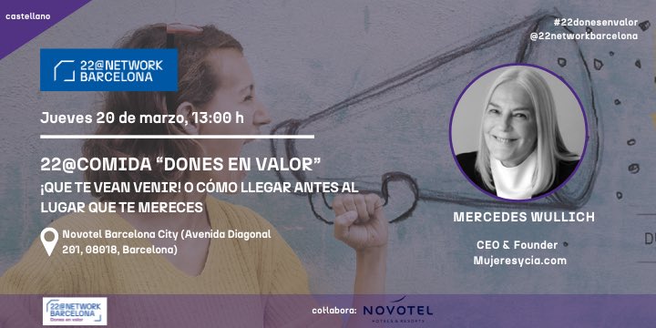 Lidia Codinachs Mir (@lidia_codinachs) on Twitter photo 👍⭐️ #Recomano El 22@Dinar de Dones en Valor a #Barcelona en motiu del #8M amb una gran referent <a href="/MercedesWullich/">Mercedes Wullich</a> No us ho perdeu!!
<a href="/22networkbcn/">22@Network Barcelona</a> cc <a href="/odeecambra/">DonaEmpresaEconomia</a> <a href="/ADEvallesoc/">Ade Vallès</a> <a href="/ADPCdones/">Associació de Dones Periodistes de Catalunya</a> <a href="/LeanInBCN/">Lean In Network Barcelona</a> <a href="/FundacioFidem/">Fundació Fidem</a> <a href="/AsocEyC/">EJE&CON</a> <a href="/donesenxarxa/">Dones en Xarxa</a> <a href="/donesdempresa/">Dones d'Empresa</a>
👉🏽info@22network.net 👍⭐️ #Recomano El 22@Dinar de Dones en Valor a #Barcelona en motiu del #8M amb una gran referent <a href="/MercedesWullich/">Mercedes Wullich</a> No us ho perdeu!!
<a href="/22networkbcn/">22@Network Barcelona</a> cc <a href="/odeecambra/">DonaEmpresaEconomia</a> <a href="/ADEvallesoc/">Ade Vallès</a> <a href="/ADPCdones/">Associació de Dones Periodistes de Catalunya</a> <a href="/LeanInBCN/">Lean In Network Barcelona</a> <a href="/FundacioFidem/">Fundació Fidem</a> <a href="/AsocEyC/">EJE&CON</a> <a href="/donesenxarxa/">Dones en Xarxa</a> <a href="/donesdempresa/">Dones d'Empresa</a>
👉🏽info@22network.net