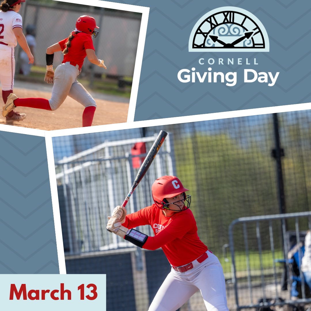 "LIV the Dream, Give for the Team: Help Cornell Softball Score Big on Giving Day!" #10Hoursuntilgivingday #CornellGivingDay