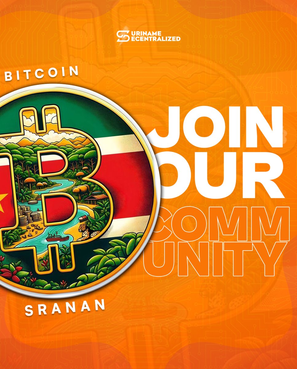 🇸🇷⚡ Suriname's Bitcoin community is growing strong! With <a href="/BitcoinSranan/">Bitcoin Sranan 🇸🇷</a>  leading the charge, we're building a decentralized future that empowers locals and visitors alike. 

From education to real-world use cases, Bitcoin is making waves in Suriname, and we’re just getting