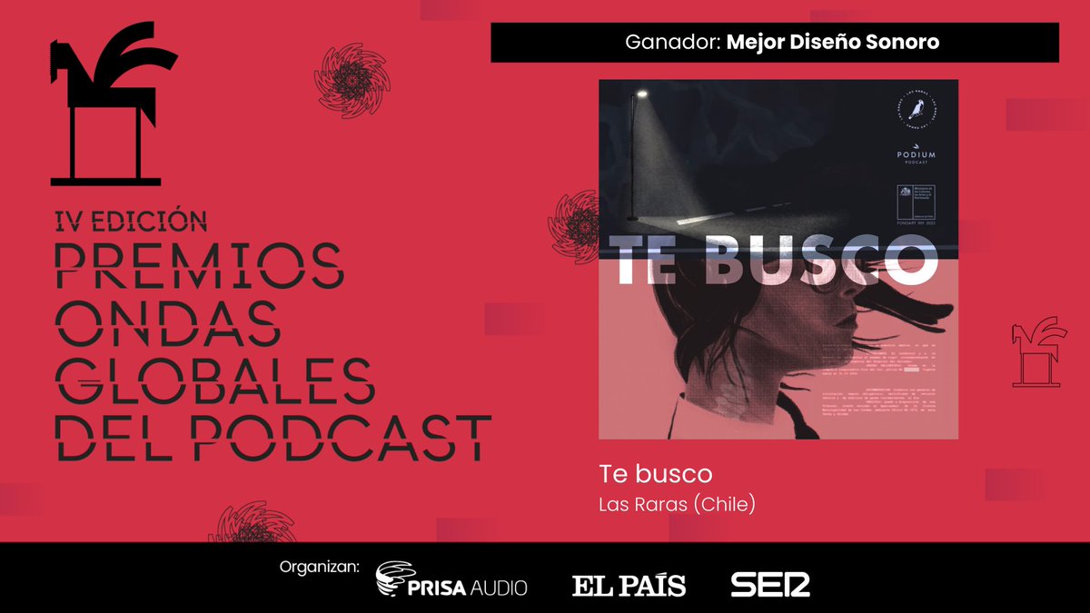 Premios_Ondas's tweet image. 🏆 #PremiosOndas Mejor Diseño Sonoro: Te busco (@lasraraspodcast)

Una memoria personal acompañada de una musicalidad sofisticada que nos envuelve en su atmósfera única. #PremiosOndas2025 #Podcast