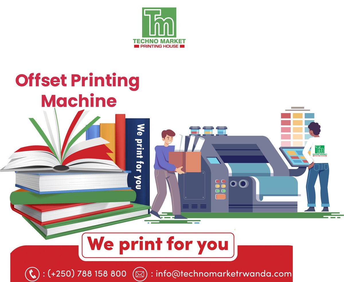 Techno Market Printing House offers Offset printing for businesses and individuals looking for high-quality, cost-effective printing solutions for larger quantities.