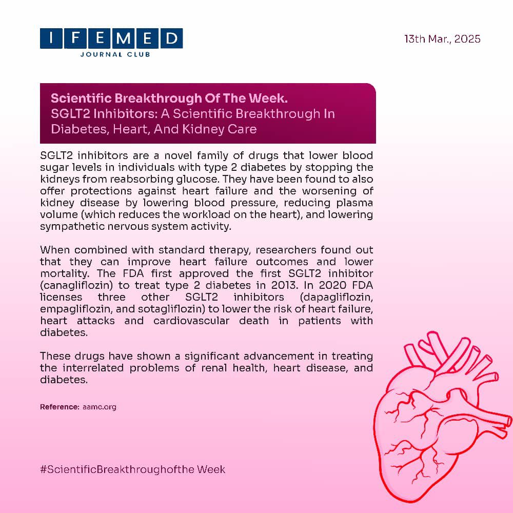 The SCIENTIFIC BREAKTHROUGH OF THE WEEK focuses on a game changer in diabetes, heart, and kidney care! SGLT2 inhibitors are transforming treatment by not only lowering blood sugar but also protecting against heart failure and kidney disease. From reducing blood pressure to