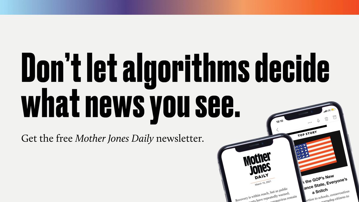 MotherJones's tweet image. Find and follow us everywhere!
🦋 Bluesky: bit.ly/4bKgm9k
🧵 Threads: bit.ly/3TwdF2C
🖼️ Instagram: bit.ly/3tD9i9x
🕺 TikTok: bit.ly/3OeZaxd
📥 Daily newsletter: bit.ly/34j2uEt
🎥 YouTube: bit.ly/3OgzSyx
🌎 Facebook:…