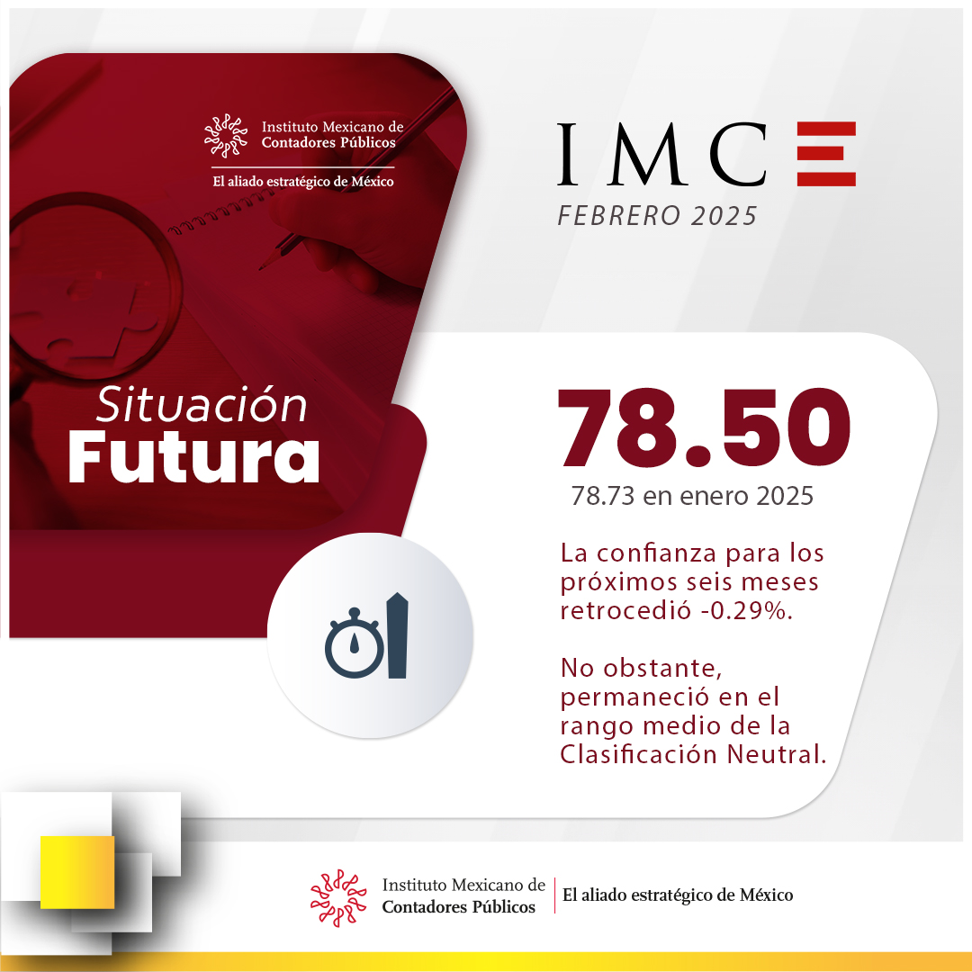 IMCP's tweet photo. El Índice Mexicano de Confianza Económica mejoró durante febrero de 2025, en gran parte por una visión mucho más optimista de la Situación Actual. 
Descarga el documento en forma gratuita ▶️ https://t.co/qaksMdZ3Sa https://t.co/UomdY3d4hC