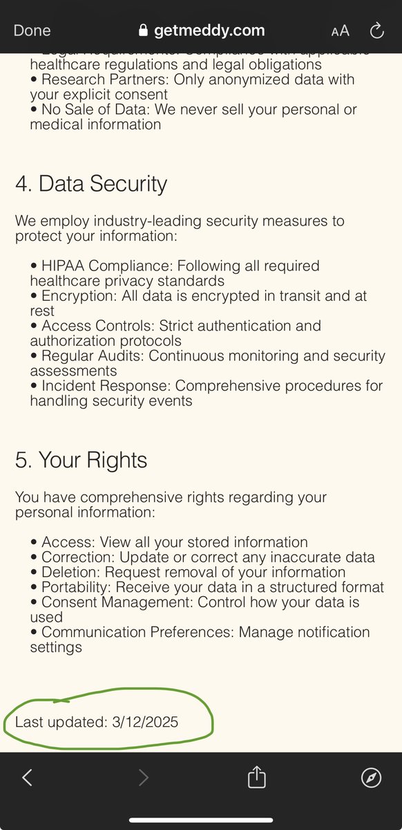 Some of us feel impatient about $meddy update. Although the team didn’t host spaces yet, they are working, something I can proof is the below. They updated their website policies TODAY. Whales are holding comfortably and not nuking price, they know what’s coming 🚀👀 @meddy_ai
