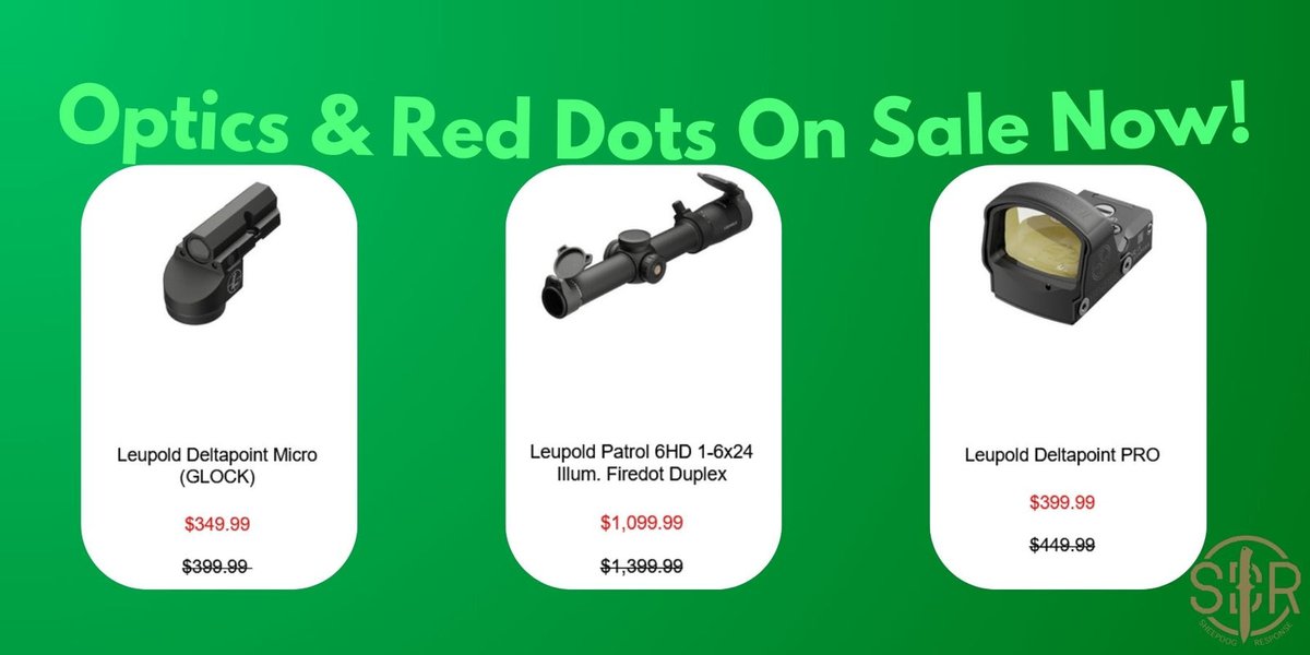We just dropped a new lineup of optics on our site. From pistol red dots to rugged precision optics for your rifle. Whether you're dialing in up close or reaching out at distance, we've got you covered.

Check out our latest collection.  bit.ly/3XKf1JS