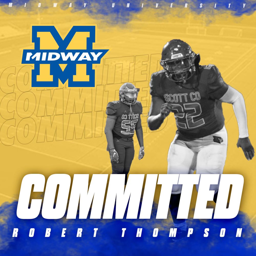 Robert (Rob) Thompson (@robertt04600827) on Twitter photo I’ll be signing with <a href="/midway_sprint/">Midway University Sprint Football</a> Wednesday, March 26th, SCHS Auditorium (1:50)<a href="/cards_football/">Coach McKee</a> <a href="/Kraekelso/">Krae Kelso</a> <a href="/CoachRussell34/">Jack Russell</a> <a href="/peterwiKY/">Peter Wilson</a> <a href="/oaksie72/">Kal Oakes</a> I’ll be signing with <a href="/midway_sprint/">Midway University Sprint Football</a> Wednesday, March 26th, SCHS Auditorium (1:50)<a href="/cards_football/">Coach McKee</a> <a href="/Kraekelso/">Krae Kelso</a> <a href="/CoachRussell34/">Jack Russell</a> <a href="/peterwiKY/">Peter Wilson</a> <a href="/oaksie72/">Kal Oakes</a>