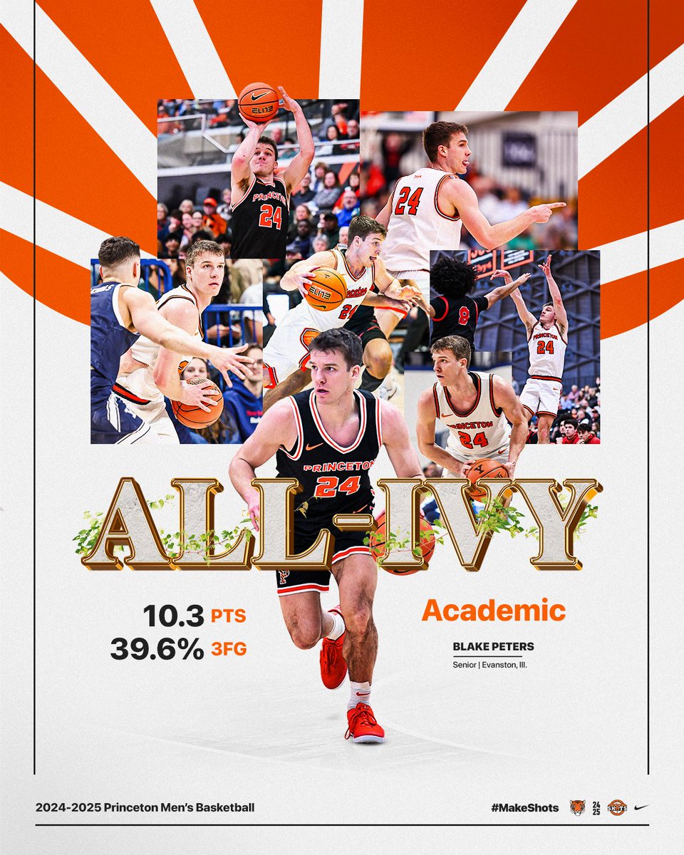 Princeton Men’s Basketball (@princetonmbb) on Twitter photo Academic All-Ivy League!
<a href="/ballerblake34/">Blake Peters</a>, who made his 200th career three-pointer last Saturday, is honored for his success in the classroom and on the court!
🔗: tinyurl.com/2c96lxxc
#MakeShots 🐯🏀 Academic All-Ivy League!
<a href="/ballerblake34/">Blake Peters</a>, who made his 200th career three-pointer last Saturday, is honored for his success in the classroom and on the court!
🔗: tinyurl.com/2c96lxxc
#MakeShots 🐯🏀