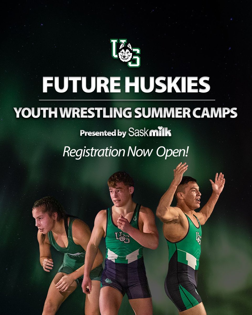 HuskieWRES's tweet image. 📢CALLING ALL FUTURE HUSKIES!📢

🤼 Registration for the Future Huskies Summer Camps presented by @SaskMilk is now OPEN!🔥

Secure your spot today at huskies.usask.ca/futurehuskies and be part of an action-packed summer! 🐾

#HuskiePride | #PowerofthePack