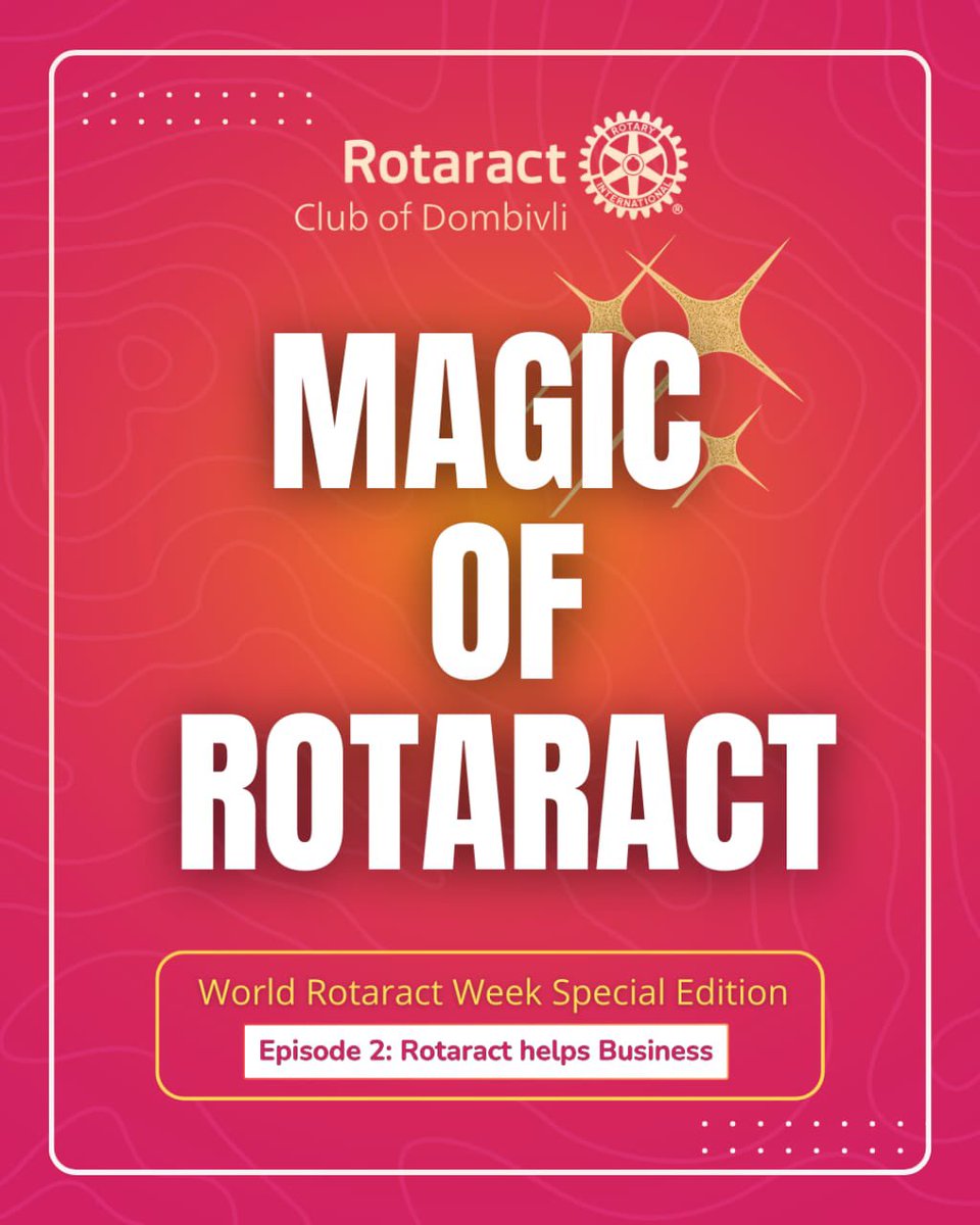 rcdombivli's tweet photo. Magic of Rotaract ✨ - Rotaract is a world full of wonders and with this initiative we wish to share some some heartwarming stories coming from Rotaractors ❤️

Episode 1 : Rotaract = Business 💰 

#worldrotaractweek #rcd 
#WRW2025 #Rotaract3142 #FlyHigh #paisaboltai https://t.co/ajkP0I3Z9l