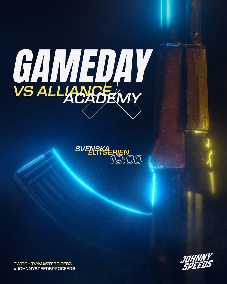 ELITSERIEN IS HERE 🇸🇪

Our first opponent is <a href="/theAllianceGG/">Alliance</a> Academy!

Let's get it speedsters ⚡️

🕖 19:00 CET
📺 ttv/masterpipe83

#JohnnySpeedsProceeds