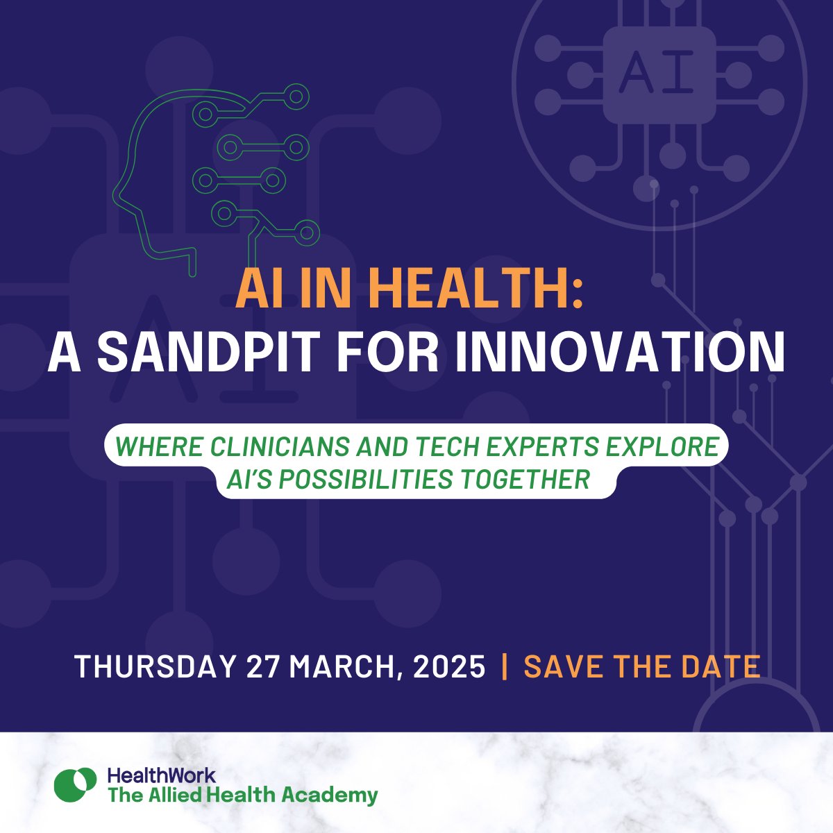 Coming on 27 March ➡️ AI in Healthcare: A Sandpit for Innovation. 

This upcoming roundtable is a space for clinicians and AI specialists to imagine the future of AI in healthcare. Mark your calendars!

#AIinHealthcare #AI #AlliedHealth #Roundtable <a href="/SusanNancarrow/">Susan Nancarrow (she/her)</a>