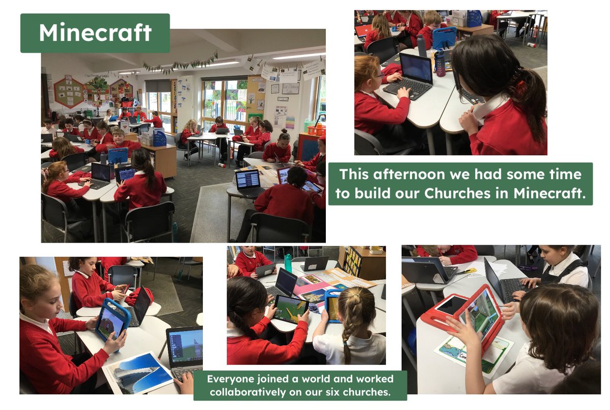 Dosbarth Tecla have been using <a href="/PlayCraftLearn/">Minecraft Education</a> to create Churches from around the World as part of our Church Project with #stteclaschurch #scienceandtechnology