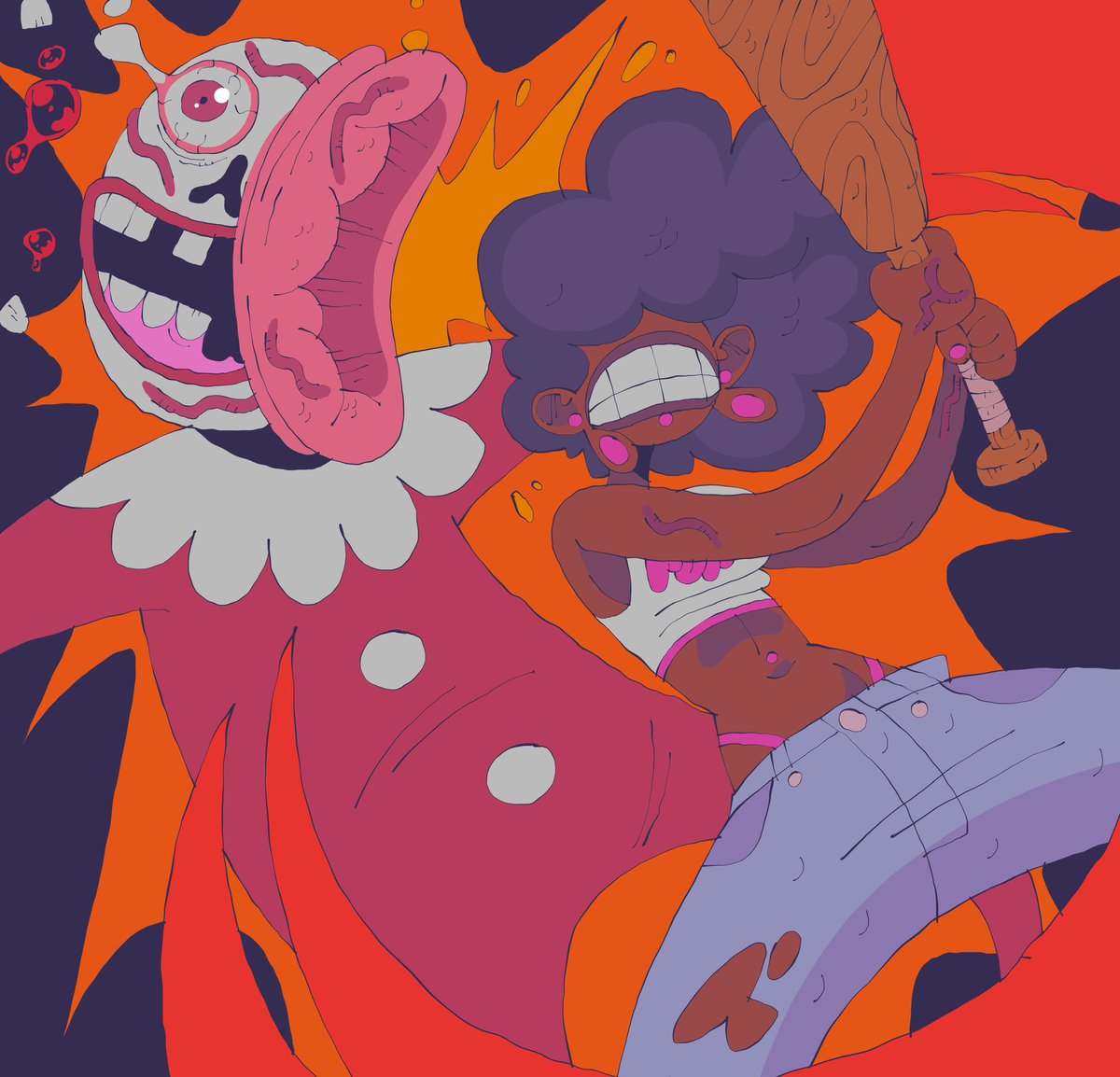 old OC (she doesn't like clowns)