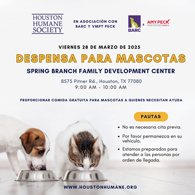 SBFDC (@sbfdcenter) on Twitter photo Friday, March 28 at 9am: Pet Pantry with <a href="/HoustonHumane/">Houston Humane</a>, <a href="/BARCHouston/">BARCHouston</a> & City Council Member <a href="/AmyPeck/">Amy Peck</a> at <a href="/SBFDCenter/">SBFDC</a>
Viernes 28 de Marzo a las 9am: Despensa para Mascotas con Houston Humane Society, BARC Animal Shelter & Adoptions y City Council Member Amy Peck en #SBFDCenter Friday, March 28 at 9am: Pet Pantry with <a href="/HoustonHumane/">Houston Humane</a>, <a href="/BARCHouston/">BARCHouston</a> & City Council Member <a href="/AmyPeck/">Amy Peck</a> at <a href="/SBFDCenter/">SBFDC</a>
Viernes 28 de Marzo a las 9am: Despensa para Mascotas con Houston Humane Society, BARC Animal Shelter & Adoptions y City Council Member Amy Peck en #SBFDCenter
