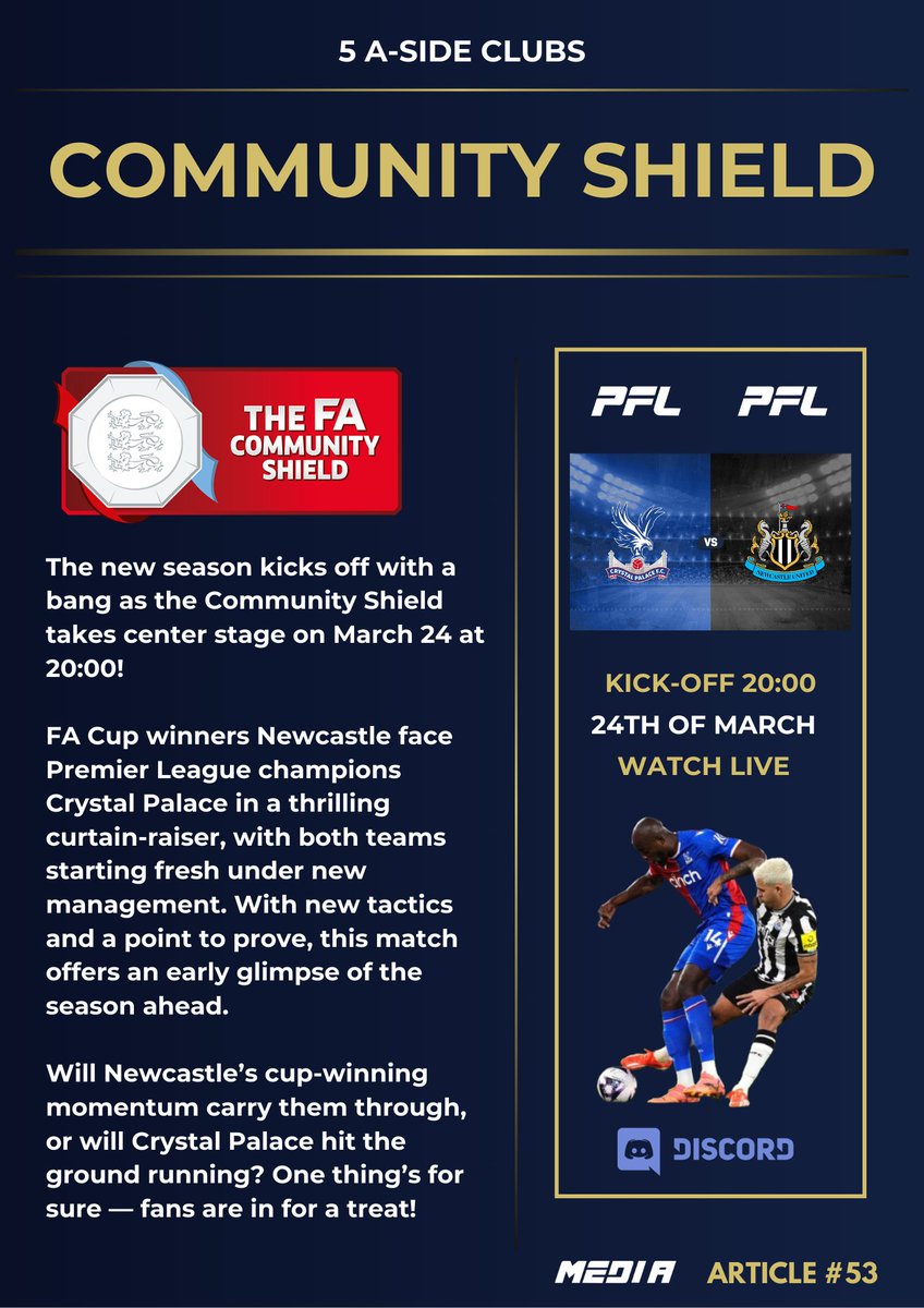 Virtual6s's tweet image. Community Shield ⚽️