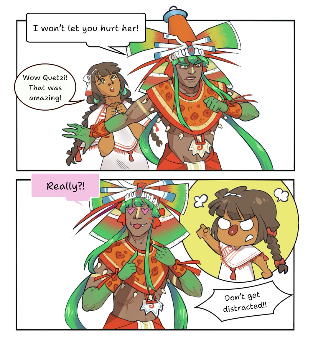 Eng Ver.

Lord Quetzalcoatl never fails to protect humanity. But he has one small weakness.... praise 🐍💚

Thank you again @/artemental18 for your amazing work!!!