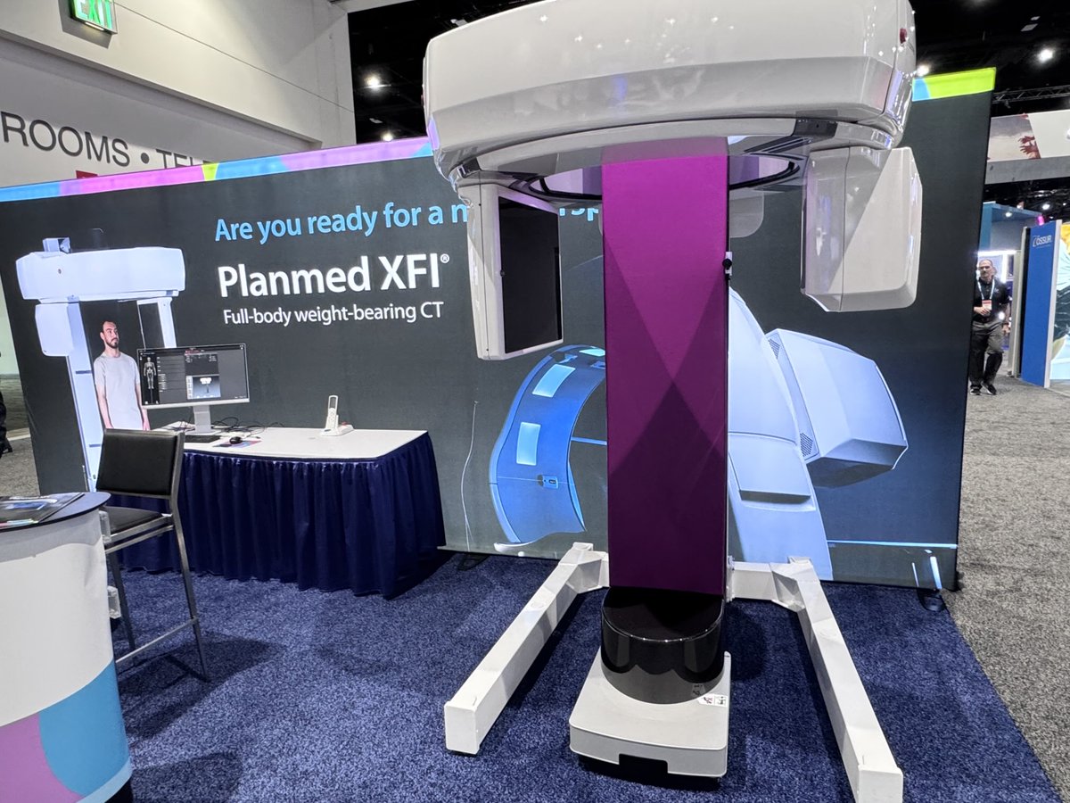Really impressed with our friends from Finland. Showcasing at AAOS, San Diego, the world's first standing CT. A 10-15 second scan, low dose to boot. 3 in the USA and 5 in Europe.
Scandinavian teamwork at its very best.
#AAOS #standingCT #worldfirst