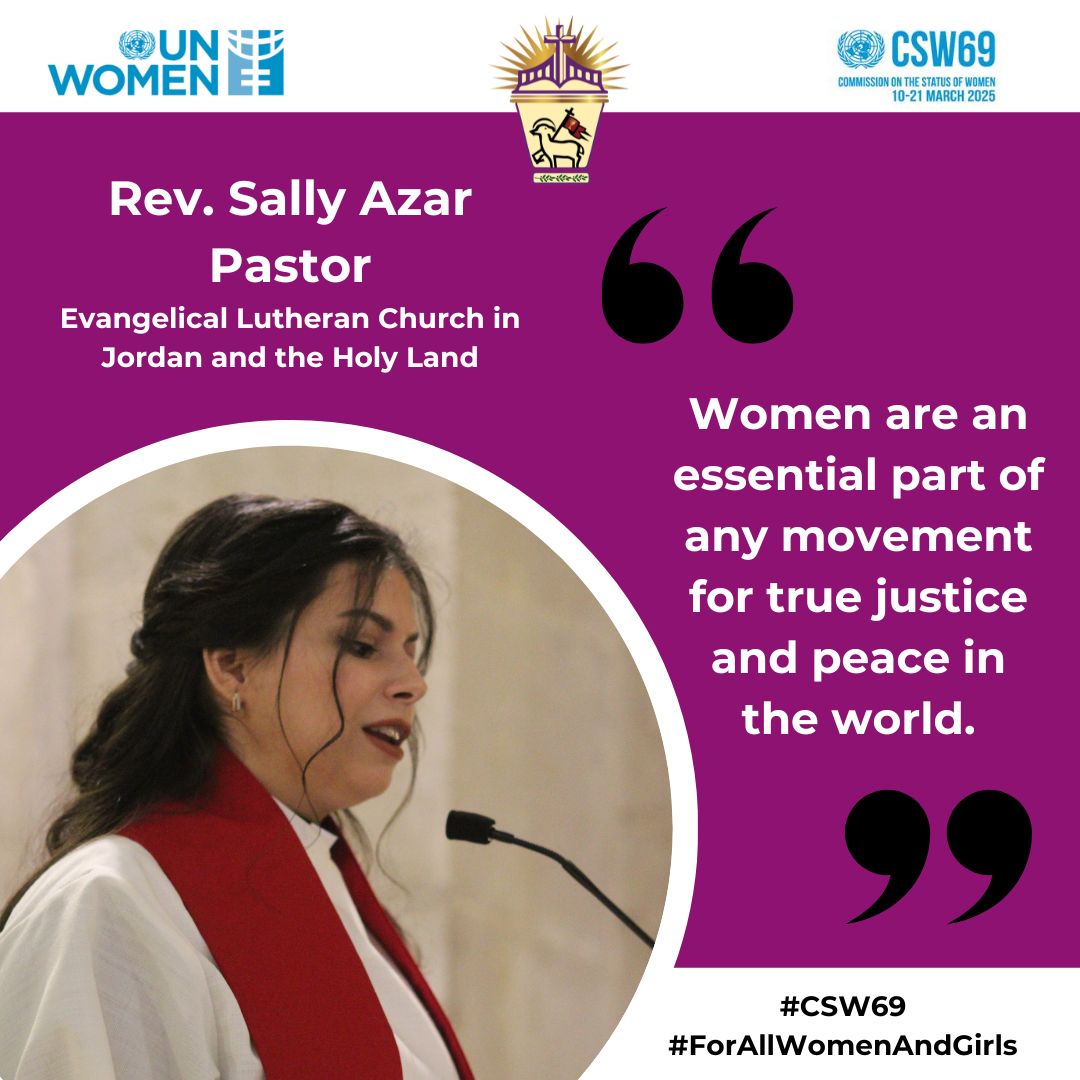 ELCJHL Gender Justice team sharing their voices and insights at #CSW69 this week! #ForAllWomenAndGirls