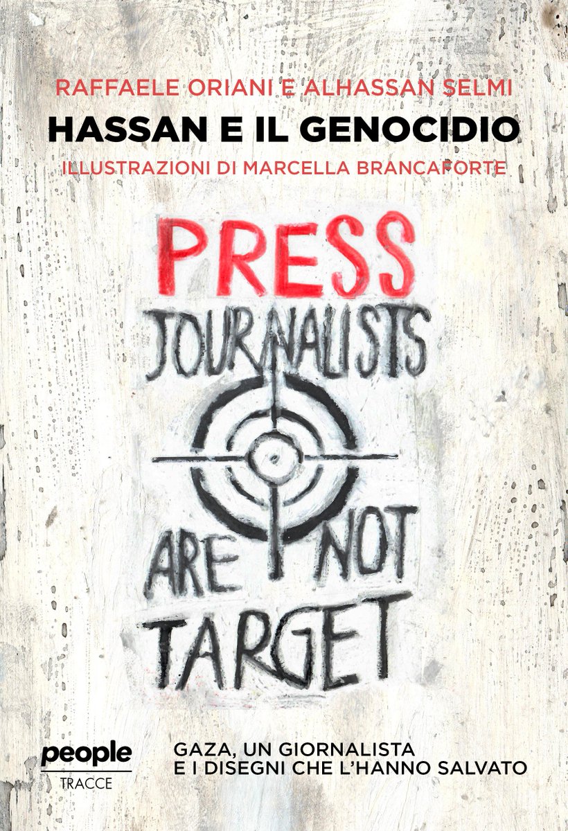 rafforiani's tweet image. Hassan è sempre disponibile: “Sono qui e sono ancora vivo”. Marcella lo ascolta e disegna: “Continuiamo a parlare di Gaza”. @peoplepubit è l'editore di “Gaza, la scorta mediatica”. Insieme abbiamo raccontato il genocidio, un giornalista e i disegni che l'hanno salvato.