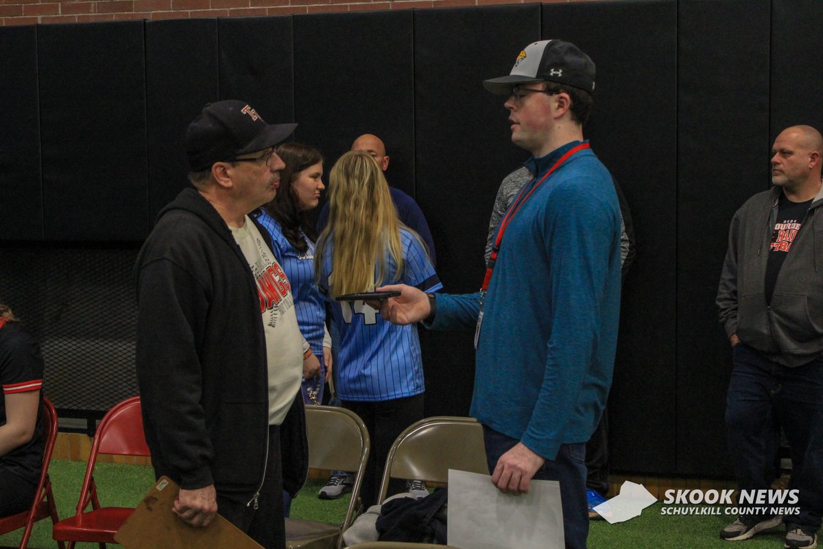 JaySkook's tweet image. Republican Herald's @QuinnBurkitt covering the Schuylkill League Baseball/Softball Media Day