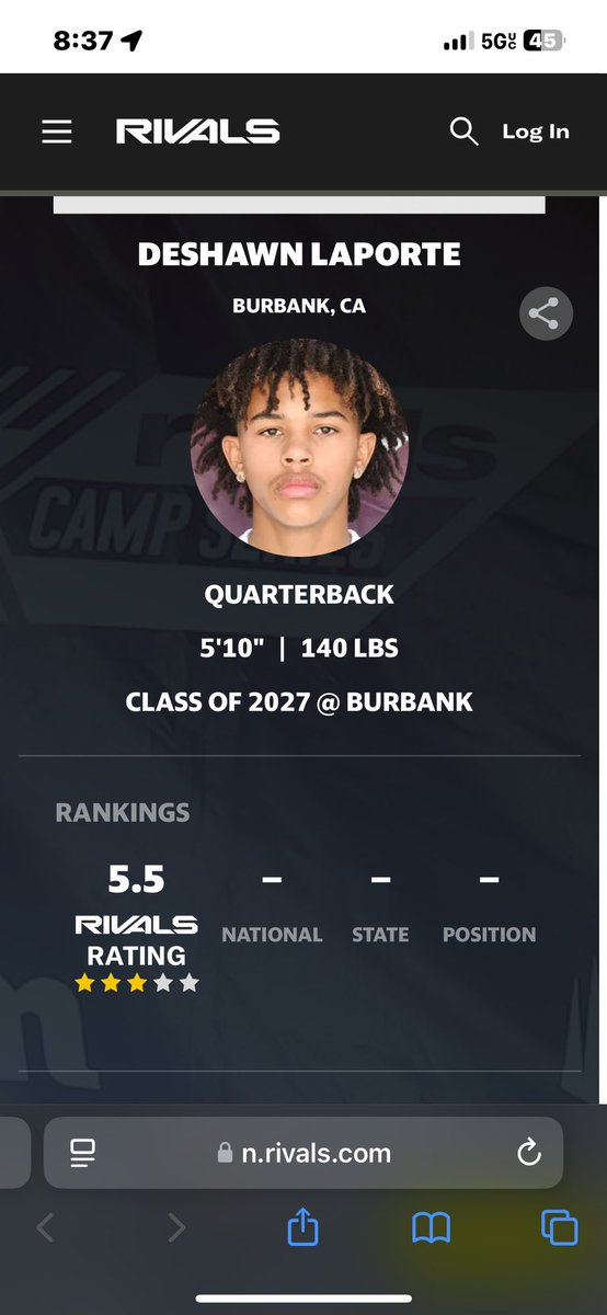 Deshawn Laporte (@laportedeshawn) on Twitter photo Blesse to be a 3 star <a href="/Rivals/">Rivals</a>
"Not finished"
<a href="/adamgorney/">Adam Gorney</a> <a href="/CoachTroop3/">elite_Threatz</a> <a href="/coach_o_sports/">CoachOsports</a> <a href="/coach_Miguel_/">coach Miguel</a> <a href="/hellstarsports/">Hellstar Sports</a> Blesse to be a 3 star <a href="/Rivals/">Rivals</a>
"Not finished"
<a href="/adamgorney/">Adam Gorney</a> <a href="/CoachTroop3/">elite_Threatz</a> <a href="/coach_o_sports/">CoachOsports</a> <a href="/coach_Miguel_/">coach Miguel</a> <a href="/hellstarsports/">Hellstar Sports</a>