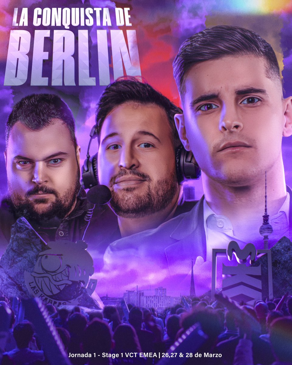 SergioFFerra's tweet photo. Porque nunca vamos a rendirnos.
Porque siempre lo intentaremos.
Porque pase lo que pase estáis a nuestro lado.

Los días 26-27-28 de Marzo estaremos en Berlín @ulisesprieto, @x9nium, yo y más de 25 aficionados de @MovistarKOI buscando la victoria en nuestro estreno en VCT 💙
